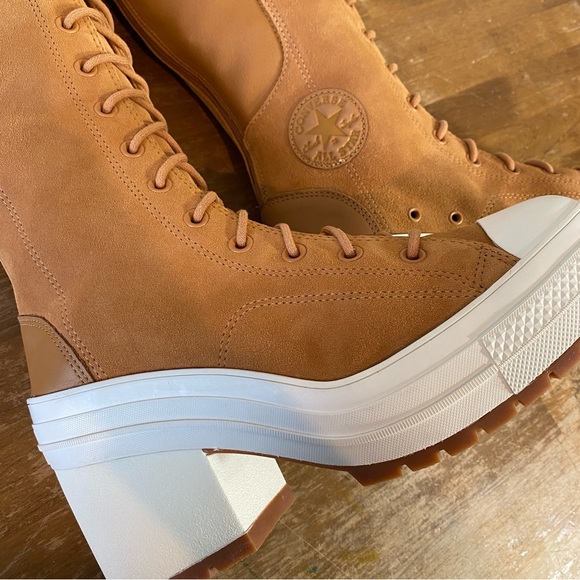 Converse Shoes - Converse Chuck 70 De Luxe Heel XX High Platform Suede Cowboy - Women’s Size 7.5